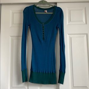 Blue and Green Free People Top